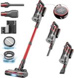 40Kpa/500W Bezprzewodowy odkurzacz pionowy, mocny odkurzacz bezprzewodowy 60 minut z wyświetlaczem LED, 7-stopniowy system filtracji, 2024 podwójny uchwyt odkurzacz pionowy do podłóg…