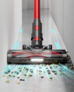 40Kpa/500W Bezprzewodowy odkurzacz pionowy, mocny odkurzacz bezprzewodowy 60 minut z wyświetlaczem LED, 7-stopniowy system filtracji, 2024 podwójny uchwyt odkurzacz pionowy do podłóg… – Image 4