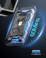 550 W/45 kPa Bezprzewodowy odkurzacz pionowy, 60 minut pracy Bezprzewodowy odkurzacz o dużej mocy z inteligentnym wyświetlaczem, odkurzacz pionowy do sierści zwierząt/dywanów/twardych podłóg, 2024... – Image 4