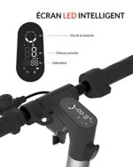 5TH WHEEL M1 Elektryczna hulajnoga dla dorosłych, silnik o mocy szczytowej 500 W, opony z wewnętrznym wzmocnieniem, regulator prędkości, składana i przenośna, idealna do codziennych podróży – Image 4