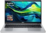Acer Aspire 3 A315-24P-R6TR, laptop 15,6" Full HD, komputer przenośny (AMD Ryzen 5 7520U, 16 GB pamięci RAM, dysk SSD 512 GB, karta graficzna AMD Radeon, system Windows 11), laptop w kolorze szarym, klawiatura...