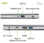 Acer Aspire 3 A315-24P-R6TR, laptop 15,6" Full HD, komputer przenośny (AMD Ryzen 5 7520U, 16 GB pamięci RAM, dysk SSD 512 GB, karta graficzna AMD Radeon, system Windows 11), laptop w kolorze szarym, klawiatura... – Image 6