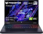 Acer Predator Helios 16 PHN16-72-94FH, laptop do gier 16″ WQXGA IPS 240 Hz, laptop do gier (Intel Core i9-14900HX, 32 GB pamięci RAM, dysk SSD 1024 GB, NVIDIA GeForce RTX 4070,…