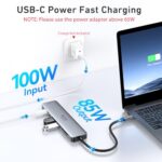 Adapter USB C, hub USB C HDMI 4K, PD 100 W, USB C 3.0, 2*USB 3.0 Odczyt kart SD/TF, stacja dokująca USB C Multiport 7 w 1 Kompatybilny z MacBook Pro/Air M1 M2 ChromeBook Pixel… – Image 4