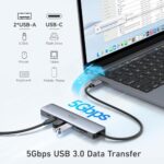 Adapter USB C, hub USB C HDMI 4K, PD 100 W, USB C 3.0, 2*USB 3.0 Odczyt kart SD/TF, stacja dokująca USB C Multiport 7 w 1 Kompatybilny z MacBook Pro/Air M1 M2 ChromeBook Pixel… – Image 5