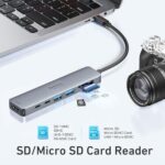 Adapter USB C, hub USB C HDMI 4K, PD 100 W, USB C 3.0, 2*USB 3.0 Odczyt kart SD/TF, stacja dokująca USB C Multiport 7 w 1 Kompatybilny z MacBook Pro/Air M1 M2 ChromeBook Pixel… – Image 6