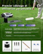 ANTHBOT Automatyczna kosiarka automatyczna – powierzchnia 1000 m², technologia Cable-TOF, trajektoria w kształcie litery U, sterowanie za pomocą aplikacji, precyzyjna mapowanie, dla maksymalnych nachyleń... – Image 2