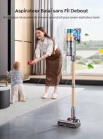 Bezprzewodowy odkurzacz pionowy SMOTURE, 550 W/45 kPa/60 min autonomii, mocny i cichy odkurzacz pionowy, ładowanie ścienne, zapachowe, kolorowe ekrany dotykowe, 1,5 l, odkurzacz bez... – Image 6