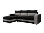 Best Mobilier – Harvey – narożnik odwracalny – rozkładany – z pojemnikiem – z tkaniny – 4 miejsca – styl współczesny – czarny/szary – Image 5