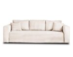 Best Mobilier – Topaze – sofa 3-osobowa – rozkładana z pojemnikiem – z aksamitu sztruksowego – beżowa – Image 6