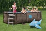 Bestway Basen naziemny owalny Power Steel Swim Vista rattan 427 x 250 x 100 cm – Image 3