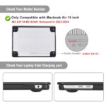 BlueSwan Obudowa kompatybilna z MacBookiem Air 15 cali 2024 M3 / 2023 M2, A3114 / A2941 z wyświetlaczem Retina 15,3″, silikonową ramką TPU, twardym etui ochronnym, pokrowcem chroniącym przed zarysowaniami -… – Image 2