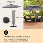 blumfeldt Parasol ogrodowy i balkonowy, panele słoneczne i oświetlenie LED, ochrona przed promieniowaniem UV, wodoodporny parasol ogrodowy, regulowane parasole, parasole ogrodowe... – Image 6
