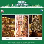 BOCbco Choinka sztuczna z solidną metalową podstawą | do dekoracji świątecznych wewnątrz i na zewnątrz Dekoracje świąteczne (rozmiar: 7 stóp) – Image 7