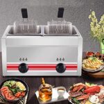 CGLYYDS Profesjonalna frytkownica gazowa LPG, komercyjna frytkownica ze stali nierdzewnej z koszami i pokrywami, do kuchni domowej, restauracyjnej... – Image 3
