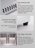 CGLYYDS Profesjonalna frytkownica gazowa LPG, komercyjna frytkownica ze stali nierdzewnej z koszami i pokrywami, do kuchni domowej, restauracyjnej... – Image 7