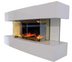 Chemin’Arte – Elektryczny kominek ścienny Design Lounge Medium – Biały – Zaprojektowany we Francji – 2 lata gwarancji – Image 2