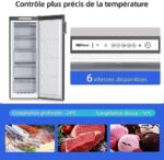 CHiQ zamrażarka szafkowa FSD166NE4E 166 l czarna Stal nierdzewna, odwracalne drzwi, 42 db, 12 lat gwarancji na sprężarkę – Image 4