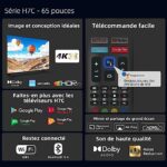 CHIQ U65H7C, telewizor Smart TV 65 cali, UHD, 4K, Dolby Vision, Bluetooth, Asystent Google, Netflix, Prime Video, 3 złącza HDMI, 2 złącza USB – Image 2