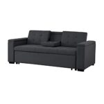 KONCEPCJA FABRYKI – 3-osobowa rozkładana sofa z lnu | NOHO ciemnoszary | Bardzo praktyczna modułowa konstrukcja | Współczesny design | Łóżko 2-osobowe: powierzchnia do spania 160 x 160 cm | Konstrukcja... – Image 6