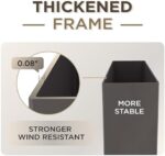 Deconk Duży prostokątny parasol ogrodowy z wysięgnikiem, odporny na wiatr, z możliwością obrotu o 360 stopni, do basenu, ogrodu, tarasu, 3 x 4 m – Image 7