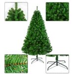 Sezonowa dekoracja świąteczna, sztuczna choinka bożonarodzeniowa z zawiasami, piękna choinka bożonarodzeniowa z metalowym stojakiem składanym – 300 cm (10 stóp) – Image 4