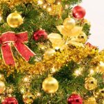 Sezonowa dekoracja świąteczna, sztuczna choinka bożonarodzeniowa z zawiasami, piękna choinka bożonarodzeniowa z metalowym stojakiem składanym – 300 cm (10 stóp) – Image 6