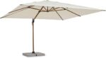 Decorspace Orion Parasol ogrodowy z aluminiowym, obrotowym słupkiem bocznym, efekt drewna (4 x 4 m)