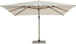 Decorspace Orion Parasol ogrodowy z aluminiowym, obrotowym słupkiem bocznym, efekt drewna (4 x 4 m) – Image 4