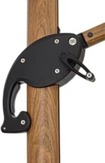 Decorspace Orion Parasol ogrodowy z aluminiowym, obrotowym słupkiem bocznym, efekt drewna (4 x 4 m) – Image 6