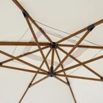 Decorspace Orion Parasol ogrodowy z aluminiowym, obrotowym słupkiem bocznym, efekt drewna (4 x 4 m) – Image 7