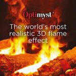 DIMPLEX – Stockbridge – Kominek elektryczny wolnostojący – matowa czerń – efekt płomienia 3D Optimyst, atomizacja wody, zestaw drewna, oświetlenie LED, pilot w zestawie, palenisko... – Image 5