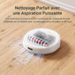 dreame D10 Plus Robot odkurzający z automatycznym opróżnianiem pojemnika na kurz, nawigacją LiDAR i wykrywaniem przeszkód, siłą ssania 4000 Pa, dywanami i sierścią zwierząt, baterią 170 min,… – Image 4