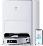ECOVACS DEEBOT T20e Omni 6000Pa Robot odkurzający i myjący z stacją, podnoszenie płytek o 9 mm, suszenie gorącym powietrzem, automatyczne opróżnianie, wykrywanie przeszkód 3D, zbiornik...