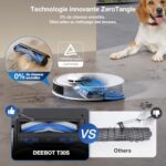 ECOVACS DEEBOT T30S Odkurzacz automatyczny ze stacją, robot odkurzający i myjący z szczotką ZeroTangle, 11000 Pa, adaptacyjne czyszczenie na mokro TruEdge™, czyszczenie mopów... – Image 3