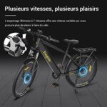 Eleglide T1 Elektryczny rower górski, silnik 250 W, akumulator 36 V 13 Ah, 7 biegów Shimano, 27,5″ Rower górski dla dorosłych, miejski rower elektryczny dla mężczyzn i kobiet, rower miejski Frien z podwójnym… – Image 3