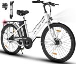 ELEKGO Rower elektryczny, 26″ Rower elektryczny, rower elektryczny wspomagany pedałowaniem z akumulatorem 8,4 Ah, 250 W, wyświetlaczem LCD, rower miejski, dla dorosłych 35-70 km