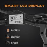 ELEKGO Rower elektryczny, 26″ Rower elektryczny, rower elektryczny wspomagany pedałowaniem z akumulatorem 8,4 Ah, 250 W, wyświetlaczem LCD, rower miejski, dla dorosłych 35-70 km – Image 4