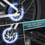 ELEKGO Rower elektryczny, 26″ Rower elektryczny, rower elektryczny wspomagany pedałowaniem z akumulatorem 8,4 Ah, 250 W, wyświetlaczem LCD, rower miejski, dla dorosłych 35-70 km – Image 5