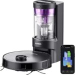 Eureka E10s Robot odkurzający z funkcją mycia podłóg, ekologiczna stacja bez worka, automatyczne opróżnianie z kurzu, 4000 Pa, autonomia 180 minut, nawigacja LiDAR, omijanie przeszkód...