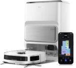 Eureka J12 Ultra Robot odkurzacz z automatyczną stacją opróżniania, mycia i suszenia, robot odkurzający o mocy 5000 Pa, obrotowa mopa, podwójna nawigacja LiDAR, omijanie przeszkód...