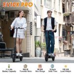 EVERCROSS EV10K Pro Elektryczna hulajnoga dla dorosłych, 10” Składana hulajnoga elektryczna, E-hulajnoga z aplikacją sterującą, akumulator 410 WH, prędkość maksymalna 25 km/h, silnik 500 W, wyświetlacz LED,… – Image 2