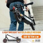 EVERCROSS EV10K Pro Elektryczna hulajnoga dla dorosłych, 10” Składana hulajnoga elektryczna, E-hulajnoga z aplikacją sterującą, akumulator 410 WH, prędkość maksymalna 25 km/h, silnik 500 W, wyświetlacz LED,… – Image 4