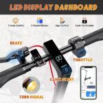 EVERCROSS EV10K Pro Elektryczna hulajnoga dla dorosłych, 10” Składana hulajnoga elektryczna, E-hulajnoga z aplikacją sterującą, akumulator 410 WH, prędkość maksymalna 25 km/h, silnik 500 W, wyświetlacz LED,… – Image 5