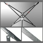 EVXOIJMS Parasole ogrodowe Parasol ogrodowy prostokątny Parasol z wysięgnikiem, wodoodporny, odporny na promieniowanie UV, do użytku na zewnątrz/w ogrodzie/na balkonie/w namiocie – Image 2