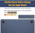 FINTIE Etui kompatybilne z MacBookiem Air 13,6 cala M3/M2 2022-2024, A3113/A2681-[kolor pasujący do MacBooka] Ultracienkie etui odporne na odciski palców i zarysowania,… – Image 2