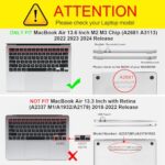 FINTIE Etui kompatybilne z MacBook Air 13,6 cala M3/M2 (2022-2024, model A3113/A2681) – wytrzymałe etui z twardym obudową i amortyzującymi wstrząsy krawędziami z TPU, hybrydowe etui zapewniające pełną ochronę... – Image 2