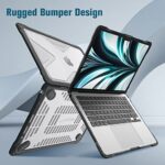 FINTIE Etui kompatybilne z MacBook Air 13,6 cala M3/M2 (2022-2024, model A3113/A2681) – wytrzymałe etui z twardym obudową i amortyzującymi wstrząsy krawędziami z TPU, hybrydowe etui zapewniające pełną ochronę... – Image 4