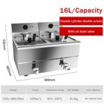Frytkownica, elektryczna patelnia, frytkownica z wyjmowanym koszem, profesjonalny element grzejny, frytkownica powietrzna do użytku domowego i komercyjnego, wykonana ze stali nierdzewnej, do frytek... – Image 2