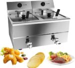 Frytkownica, elektryczna patelnia, frytkownica z wyjmowanym koszem, profesjonalny element grzejny, frytkownica powietrzna do użytku domowego i komercyjnego, wykonana ze stali nierdzewnej, do frytek...